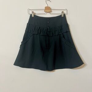 Marissa Webb - Black Ruffle Button Skirt